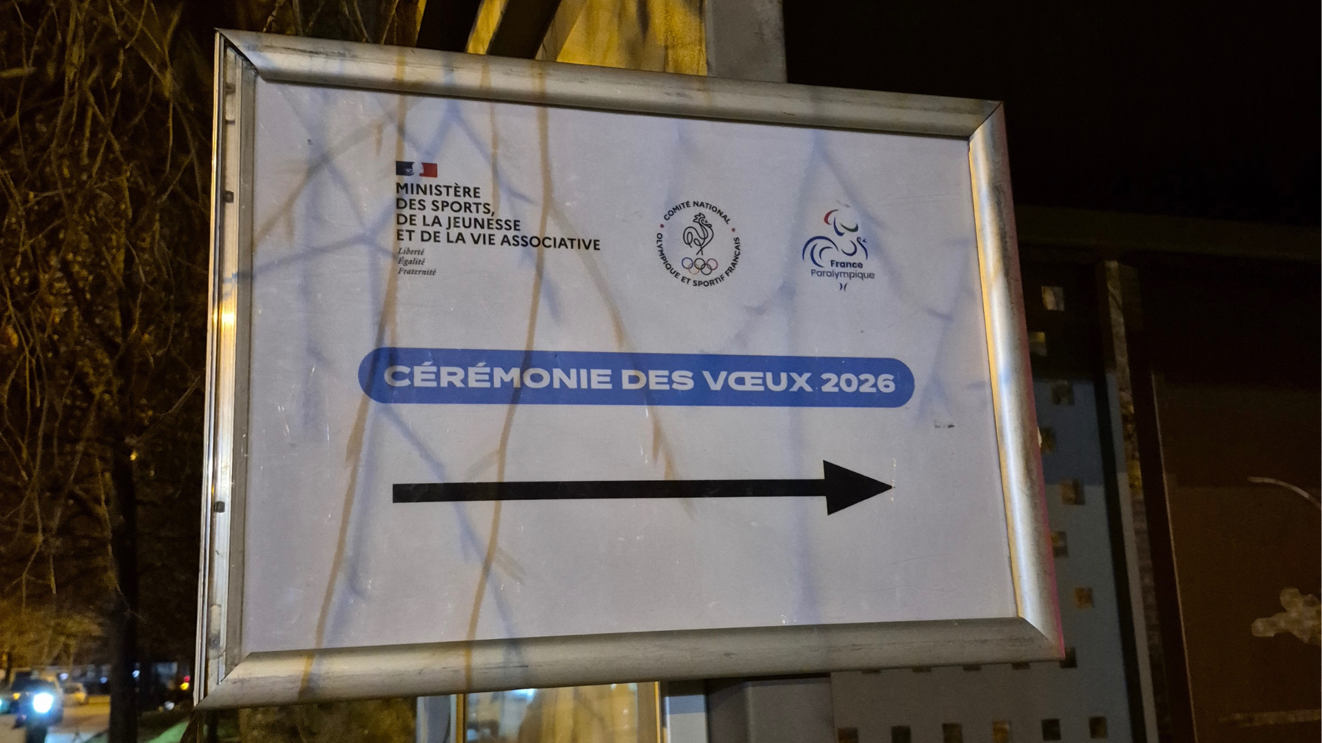 Panneaux des voeux au monde sportif français